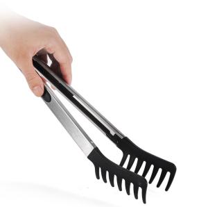 China 12 Inch Household Stainless Steel Food Clip, Barbecue Clip, Silver High Temperature Resistant Non-Slip Special Clip wholesale