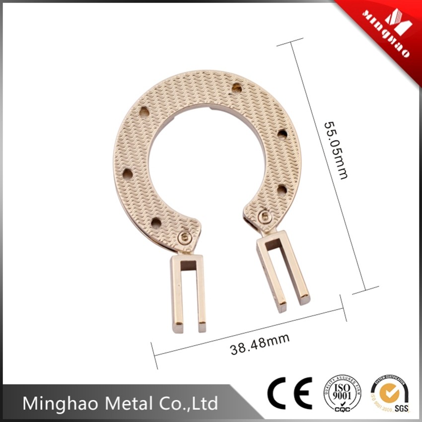 Fishion 55.05*38.48mm circular shape metal parts for bag accessries