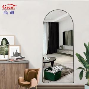 China Modern Stylish Bathroom Decor Metal Hair Salon Mirrors Glass Luxury Big Light Mirror wholesale
