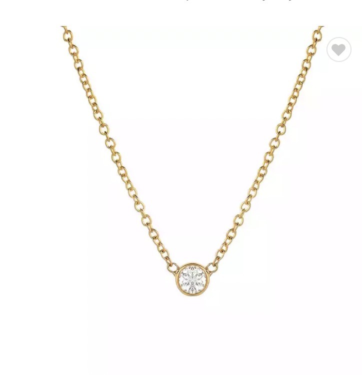 ODM Stainless Steel Jewelry Set Rhinestone Circle Overlap Necklace Bangle Set