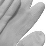 White Polyester PU Fingertip Coated Safety Working Gloves Anti Slip