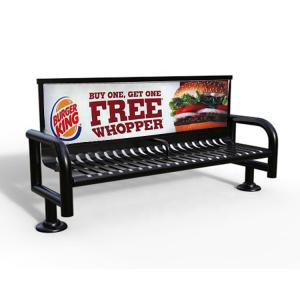 China Outdoor Leisure ISO9001 680mm Width Steel Garden Benches wholesale