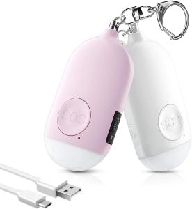 China Flashlight Personal Alarm Siren Protection Safesound 130mAh Song USB Charging wholesale
