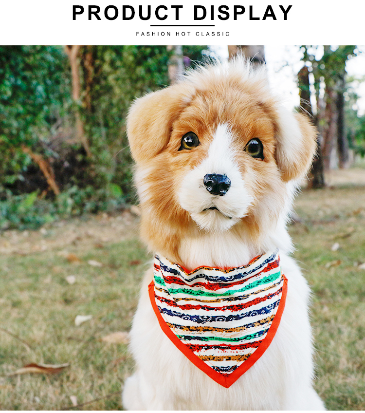 Colorful Blank Dog Bandanas Bib Kerchief Adjustable Cat Collar