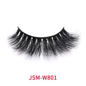 China Wispy Fluffy False Eyelashes , 16mm Faux Fur Lashes Natural Black wholesale