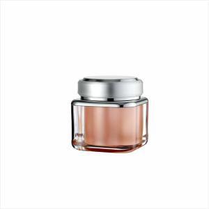 China Luxury Cosmetic ContainersAcrylic Double Wall Round Plastic Cream Jar 30g 50g wholesale