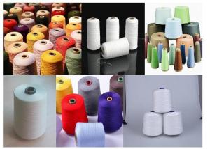 China Dope Dyed Colors Regenerated Polyester Fibre Polyester / Cotton Blended Yarn wholesale