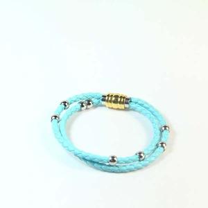 China Europ American Fashion Trendy Stainless Steel Geniune PU Leather Bracelet Bangle LBL284 wholesale