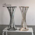 Crystal Gold Flower Vase Metal Stand For Living Room Wedding Table Decoration