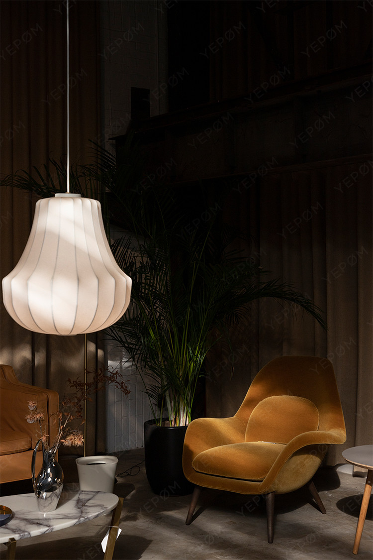 Nordic Silk Pendant Lights Simple Bedroom Normann Copenhagen Phantom Lamp(WH-MI-374)