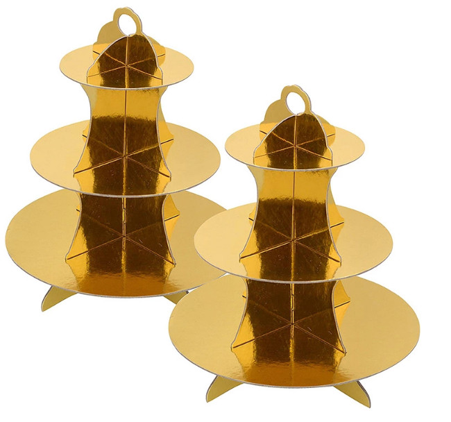 Dessert Three Layers Disposable Party Paper Cupcake Stand