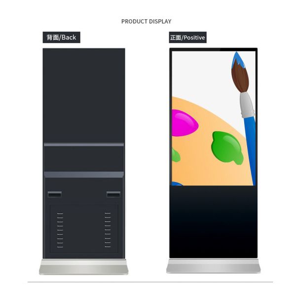 Free Standing Digital Signage Touch Screen 65inch LCD Display High Brightness Tft Lcd Display