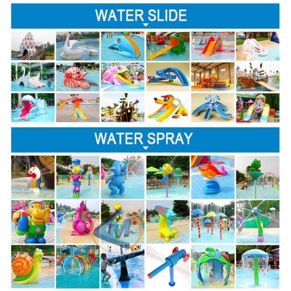 Swimming Pool Children Water Slide Kids Water Park 1.9m Height High Durability
