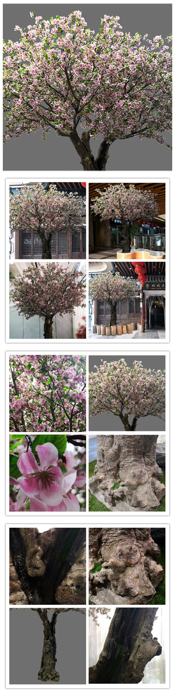 Romantic Big Artificial Blossom Tree Sakura Flower Supermarket Decoration
