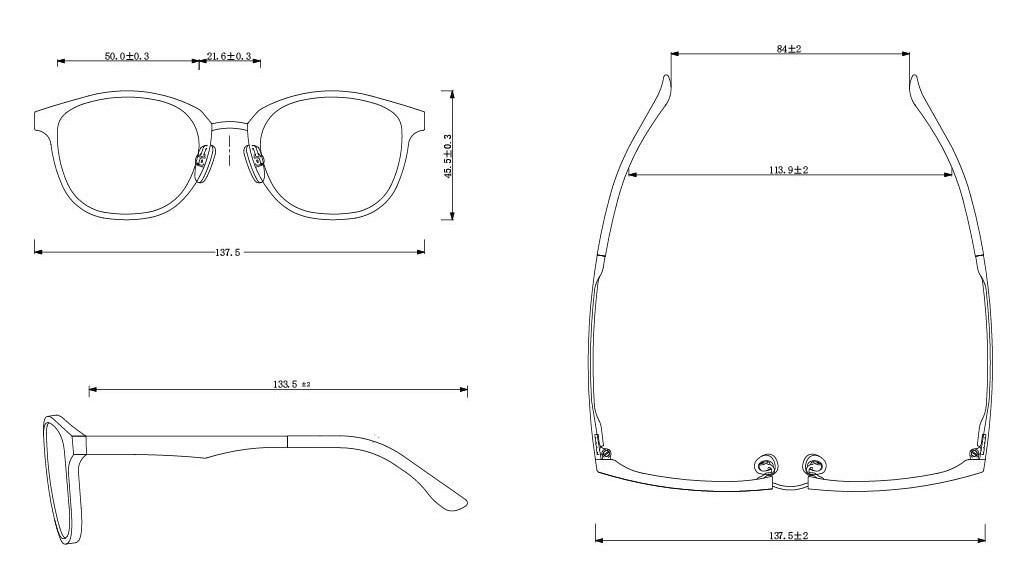 Far Infrared Men's Optical Glasses 51-21-140mm
