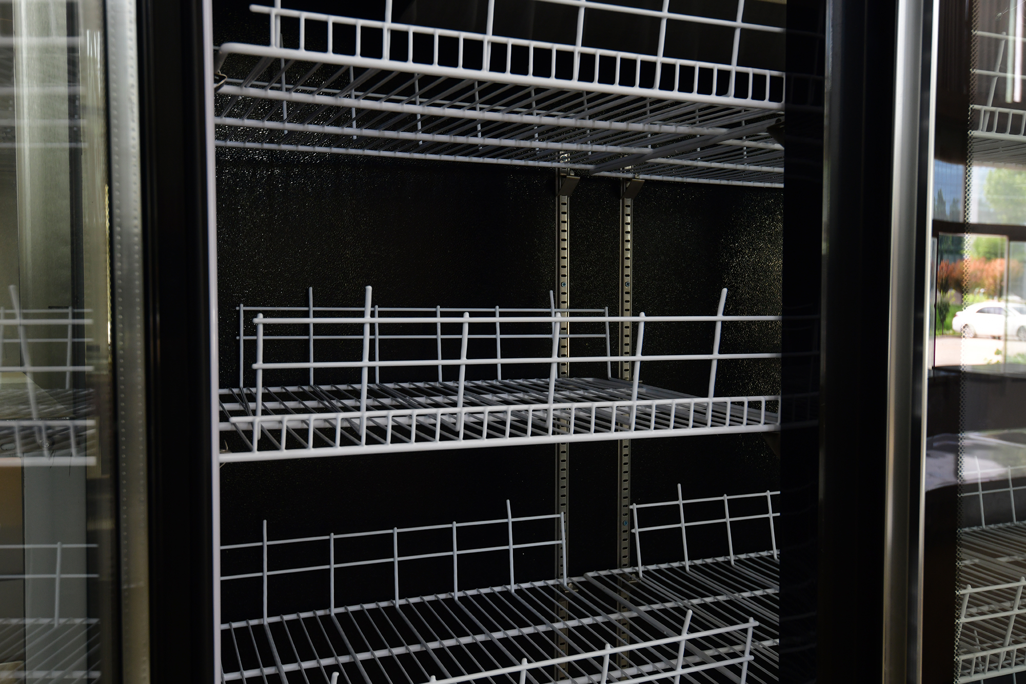 Air Cooled Glass Door Vertical Upright Drink Beer Wine Refrigerator Cabinet Chiller