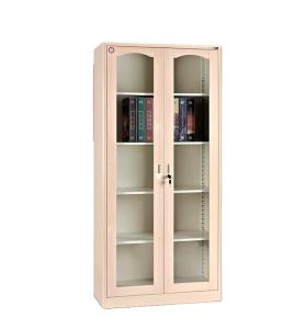 China Office Steel Storage Files 2 Sliding Glass Door Metal Filing Cabinet With Drawers wholesale