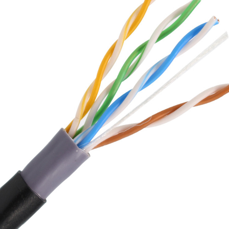 4Pairs Outdoor Indoor Wooden Drum Cable , UTP FTP SFTP CAT5 Network Cable
