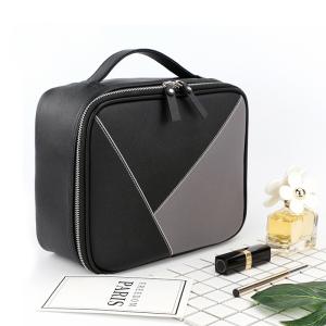 China Water Repellent Double Zipper Women PU Makeup Bag Case wholesale