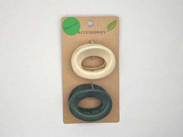 Various Shapes Recycled Plastic Hair Claw Clips Eco Friendly Biodegradable