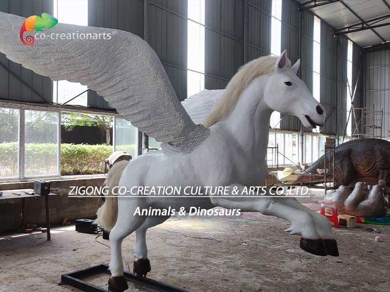 CE Weather Proof Simulation Realistic Animatronic Animals Pegasus Fun Park Animals