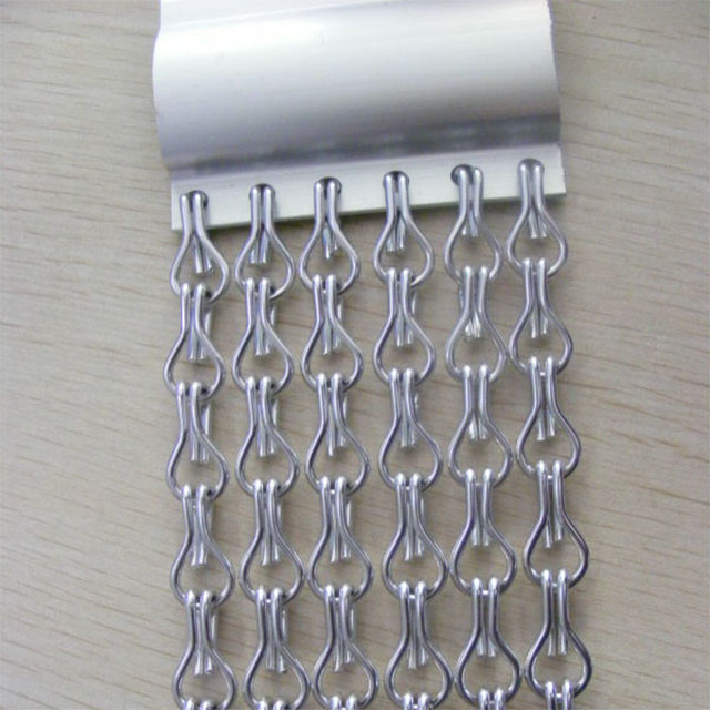 Aluminum Chain Link Fly Screen Door Curtain