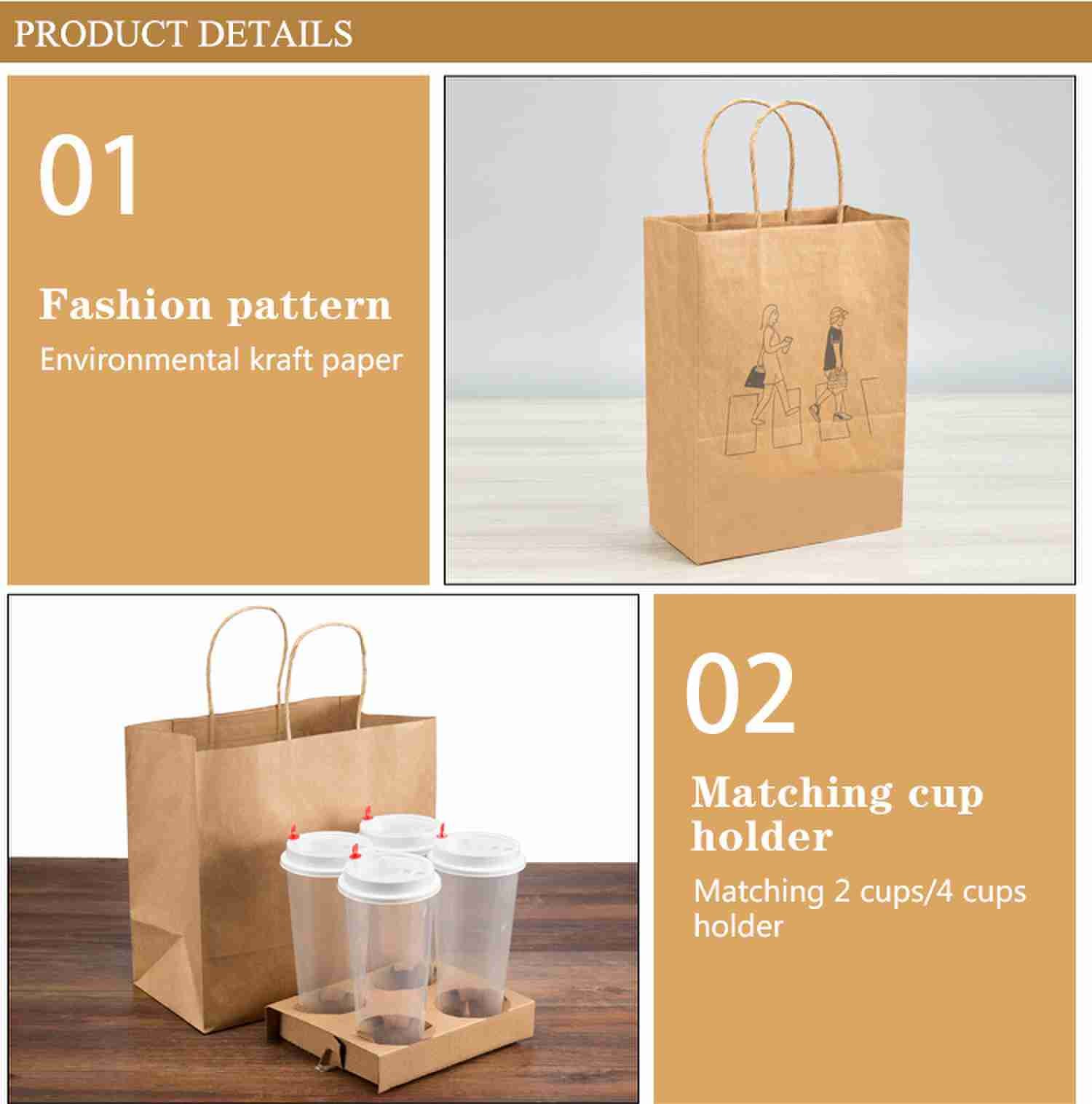Custom Fruit Printing Kraft Carrier Bags Party Favor Gift Bag Pantone color