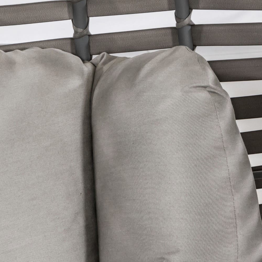 Metal Frame All Weather Hanging Chair with Polyester Cushion and Garden Single Seating