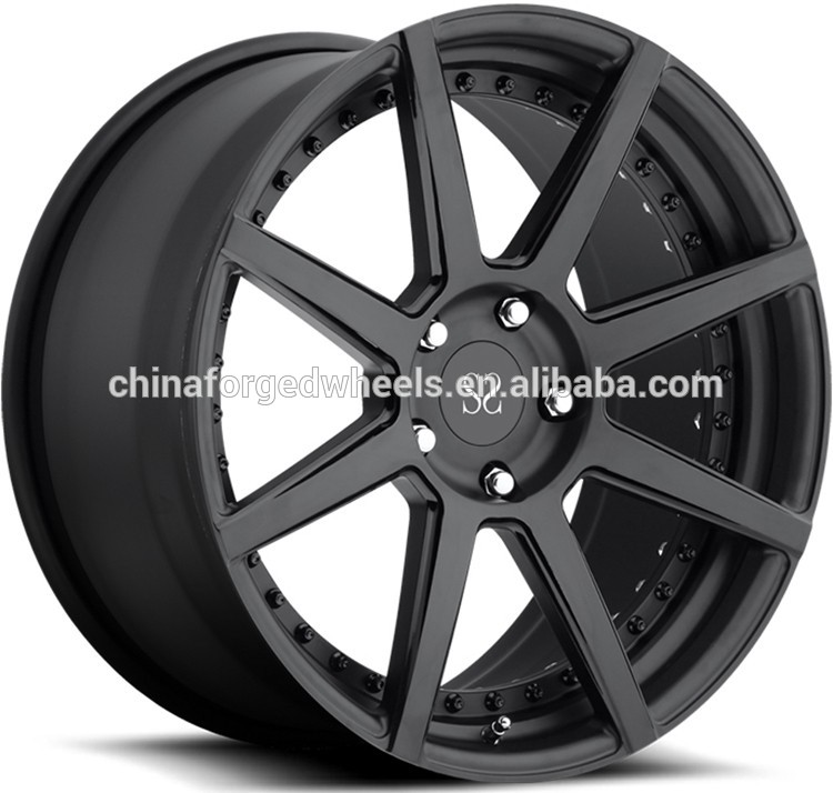 Gloss Black Customized Alloy Rims 5x112 21inch For Mercedes-Benz G550　 20inch 2-piece Forged Wheels