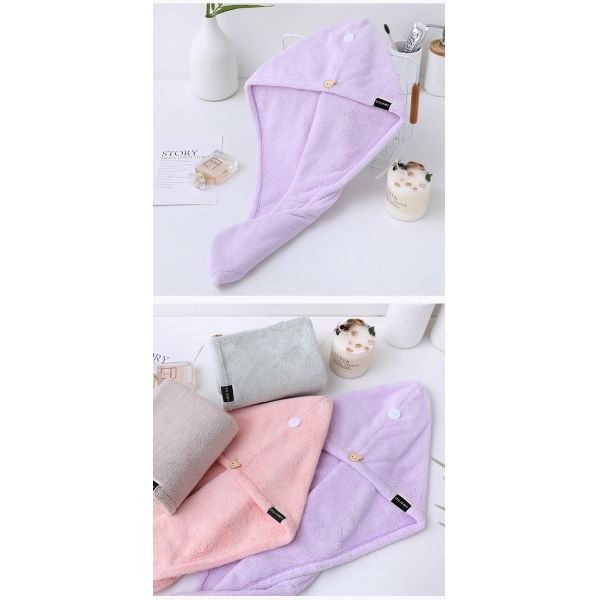 Skin-friendly Dry Hair Cap for Children Quick Absorbent and Thickened 35*75cm/70*140cm