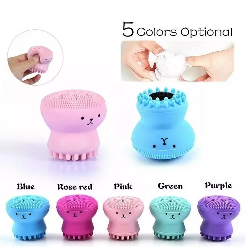 Softly Silicone Manual Multi Function Massage Exfoliator face washing brush