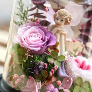 China Beautiful Preserved Rose in Glass Dome flower arrangement for lover wholesale