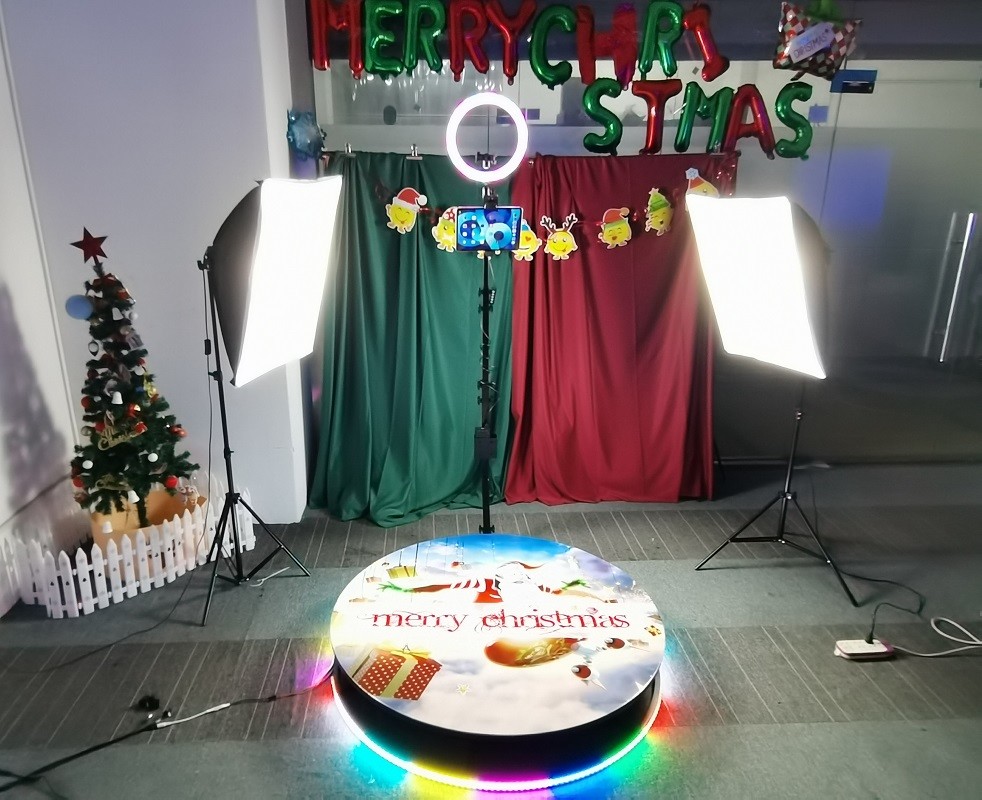 Portable Spin Camera Video Slow Motion 360 Photo Booth Machine With Rotating Stand