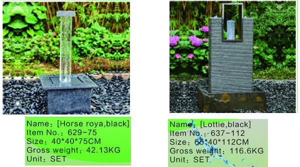 Decoration Feng Shui Garden Fountain Granite Sculpture With Glass Column