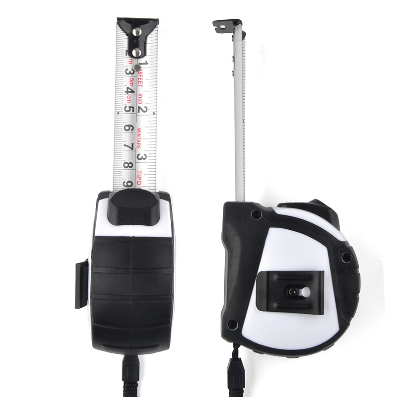 5m 16ft Auto Lock Steel Tape Measure Heavy Duty Rubber Acrylic Coated Blade Metric Imperial Scales