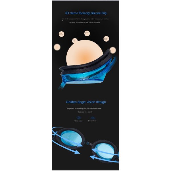 Customizing Underwater Swimming Goggles Silicone Anti Fog Water Goggles 17-5-7CM