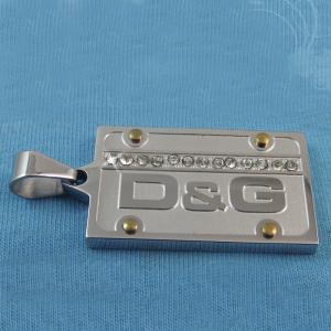 China 316L Stainless Steel Rectangle Square Shaped Necklace Pendant LPS0040 wholesale