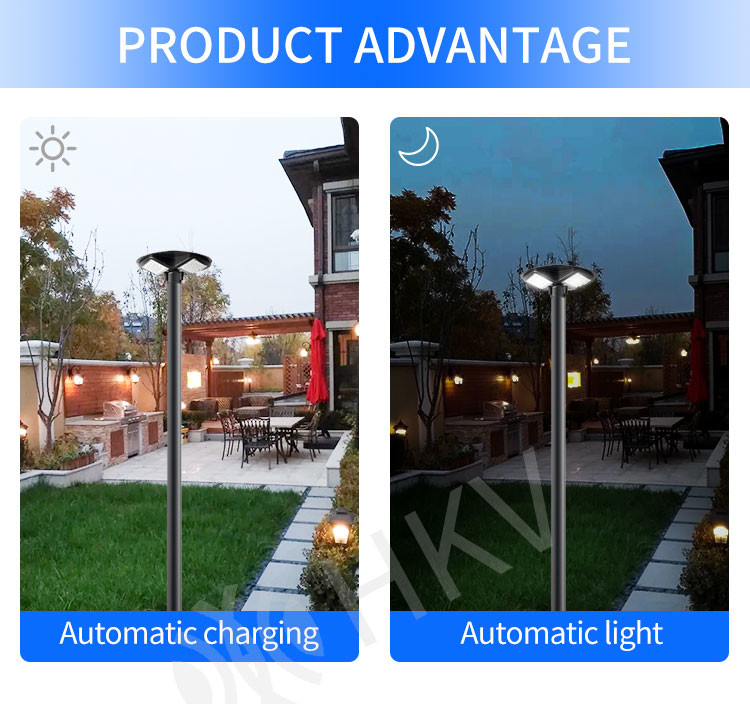 Ip65 Waterproof LED Garden Light Fixtures 150w 300w Abs Housing Solar Garden Lamp