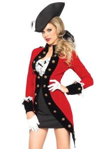 China Military Red Coat Womens Sexy Costumes Halloween Party Dress wholesale