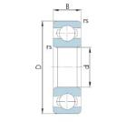 2RS 71800 440C Single Row Angular Contact Bearings
