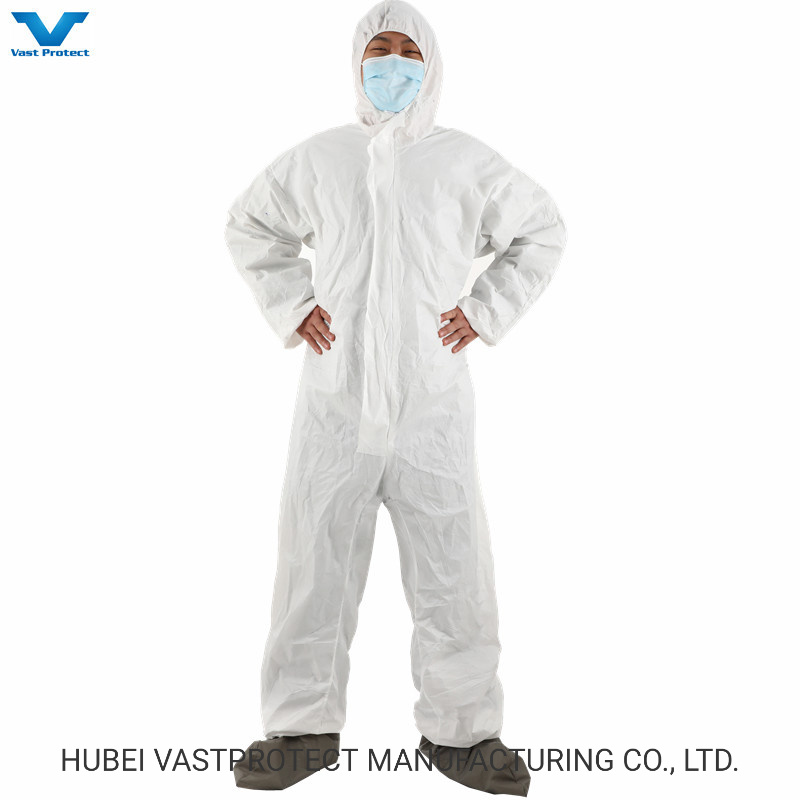 Factory Cat 3 Type 5/6 Protective Safety Workwear Tyvek Waterproof Polypropylene Disposable Paper SMS Nonwoven PP Microporous Coverall