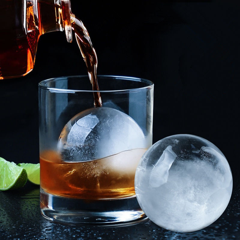 Silicone Freezer Press Sphere Ice Ball Maker Mold Large Round For Whisky Scotch Cocktail Drinks Ice Balls