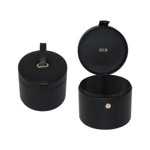 China Cylindrical Leather Vanity Case wholesale