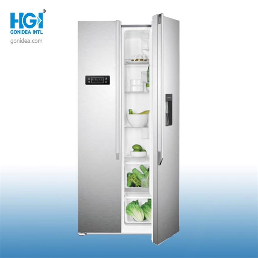 Large Glass Door French Side By Side Refrigerator No Free