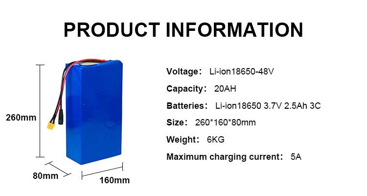 Customized Li Ion Power Battery Pack 20Ah Lifepo4 48v Battery Pack