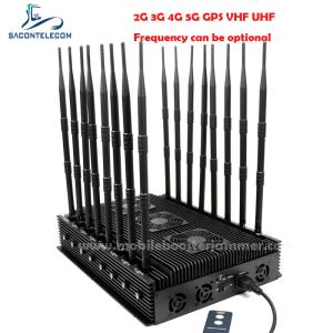 China Adjustable GPS Lojack Signal Jammer 110w 16 Antennas Indoor Desktop wholesale