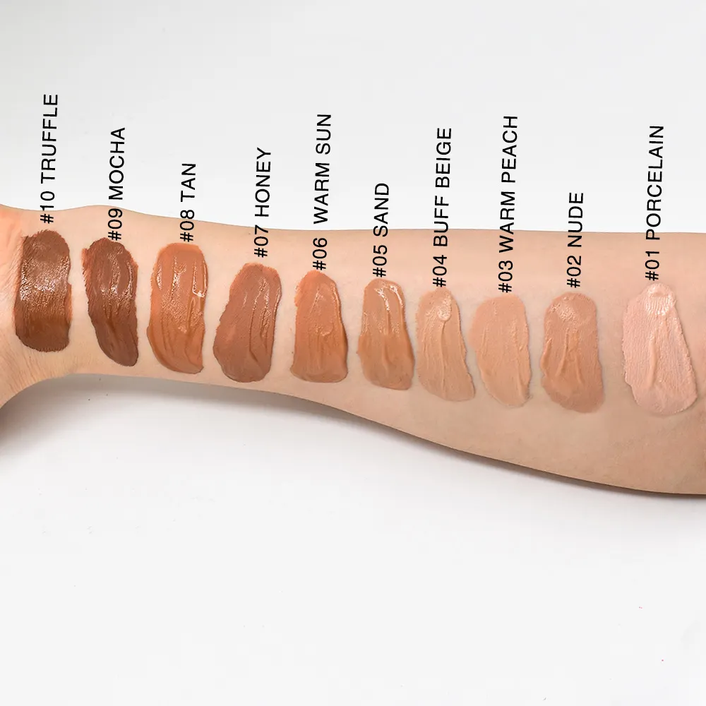 OEM Long Lasting Vegan Liquid Foundation Waterproof Face Matte SPF30 Makeup Concealer Foundation