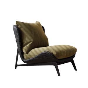 China Rattan Frame Velvet Black Chair Modern Velvet Chesterfield Chair wholesale