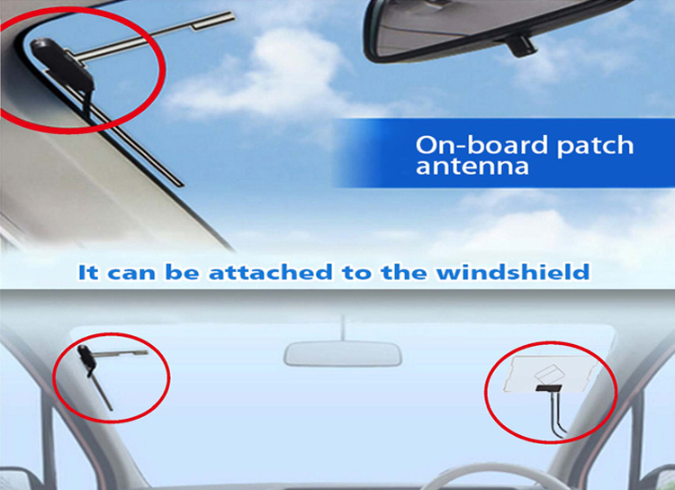 Car ISDB DVB Atsc Tv Antenna 20dBi Universal Indoor Green Film
