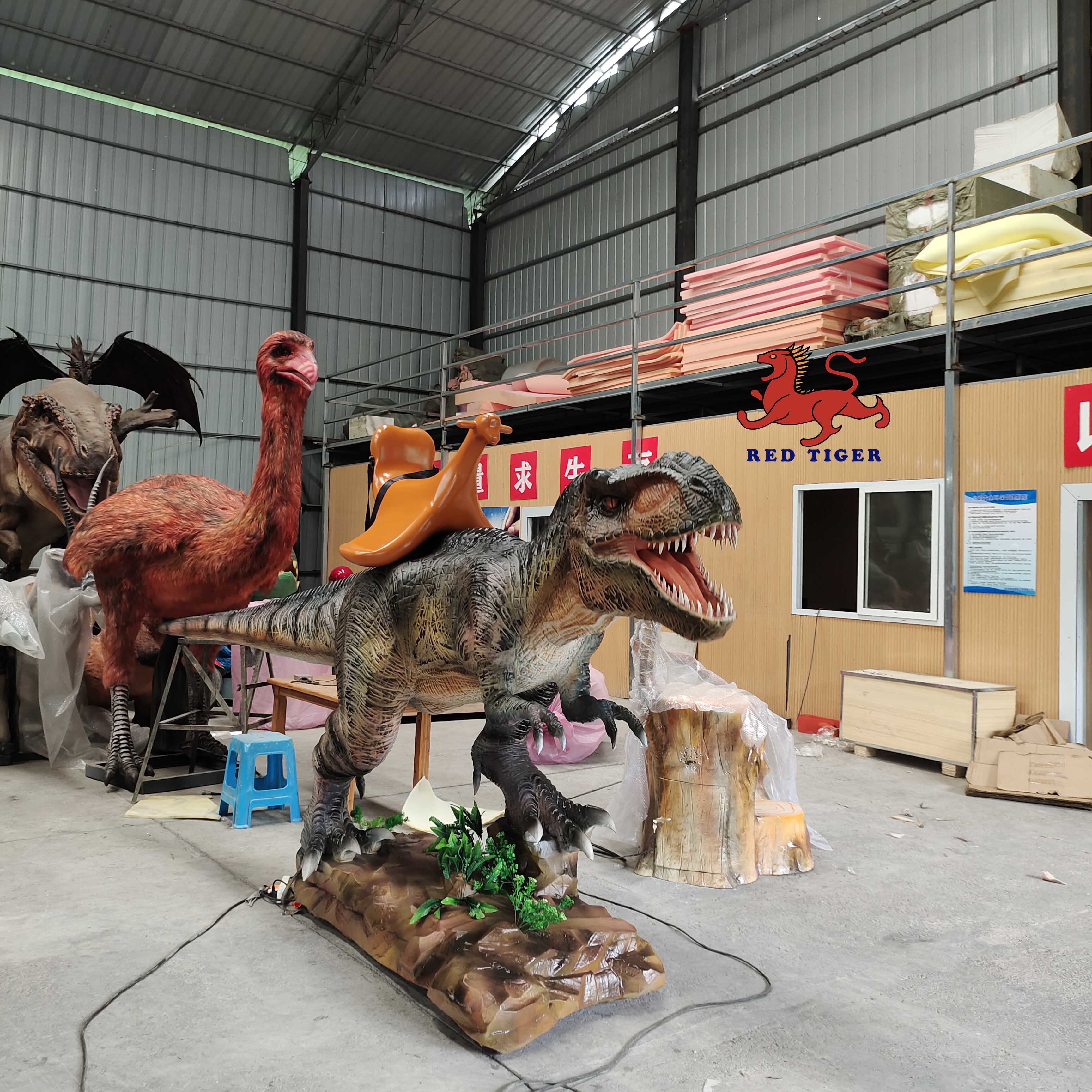 Theme Park Dinosaur Park Rides , Artificial Walking Dinosaur Rides
